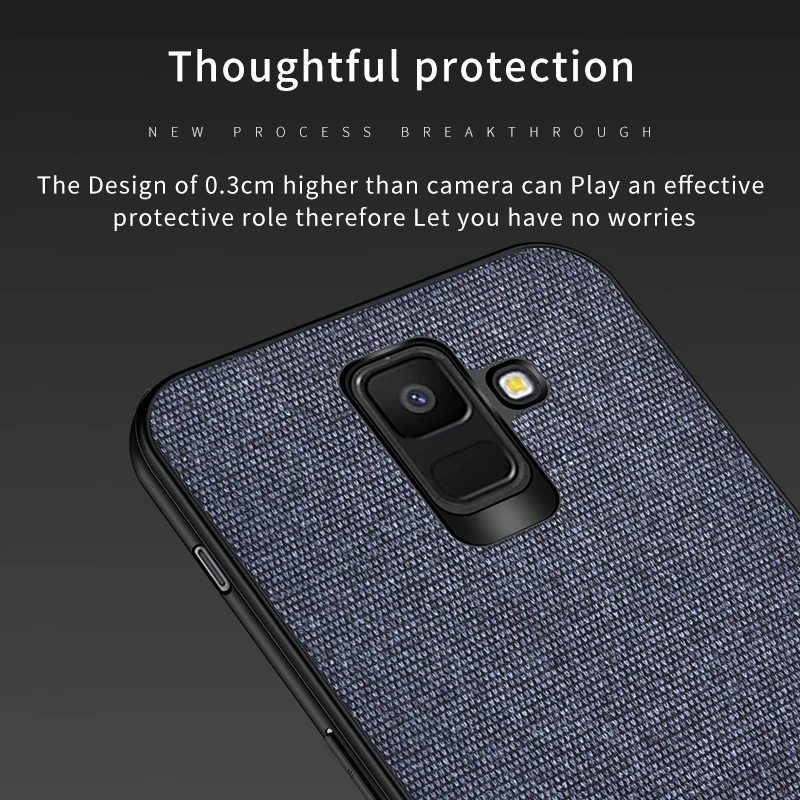 Samsung Galaxy A6 (Plus) 2018 Cloth PC+TPU Stitching case_2
