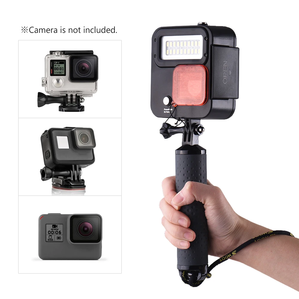 

SHOOT XT GP435 Action Camera Handheld Diving Light 40m Waterproof Underwater LED Fill Light for GoPro Hero 6/5/4/3+ Sport Camera