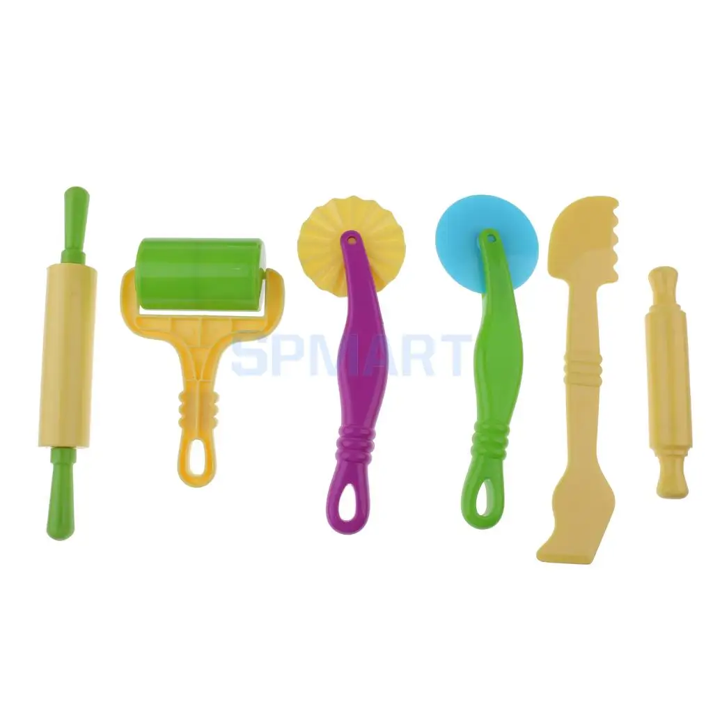 Buy 6Pcs Color Play Dough Model Tools 3D Playdough