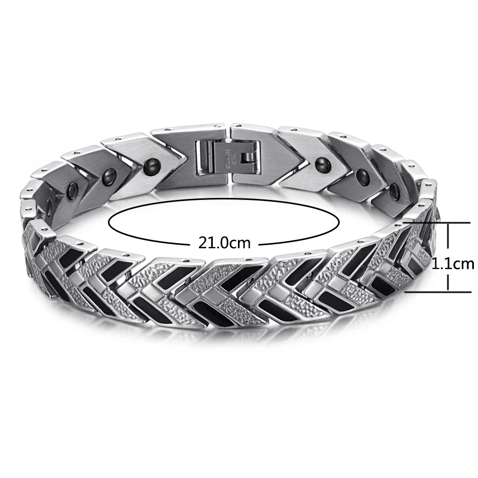 WelMag Германий браслеты и браслеты для мужчин здоровая Магнитная терапия браслеты для артрита био энергии модные ювелирные изделия