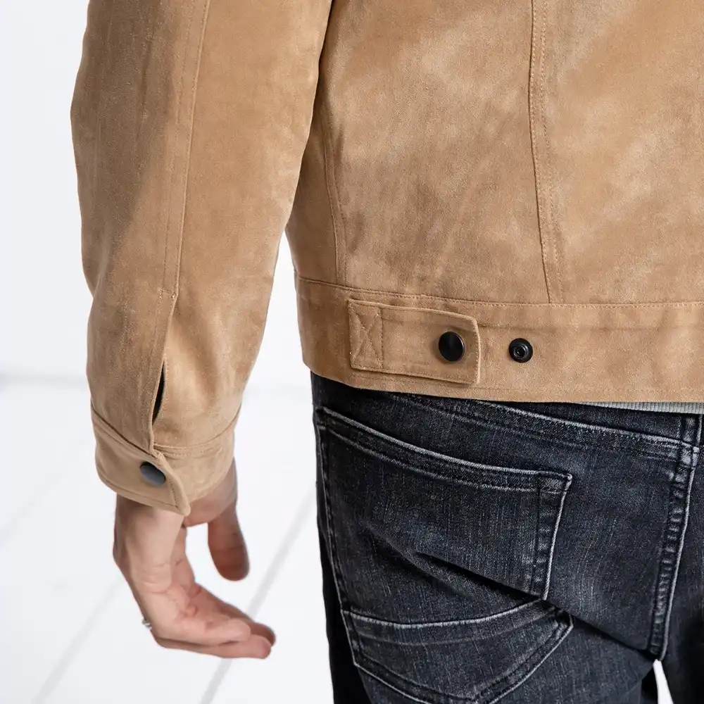 SIMWOOD Smooth Suede Trucker Jacket Men 2020 spring