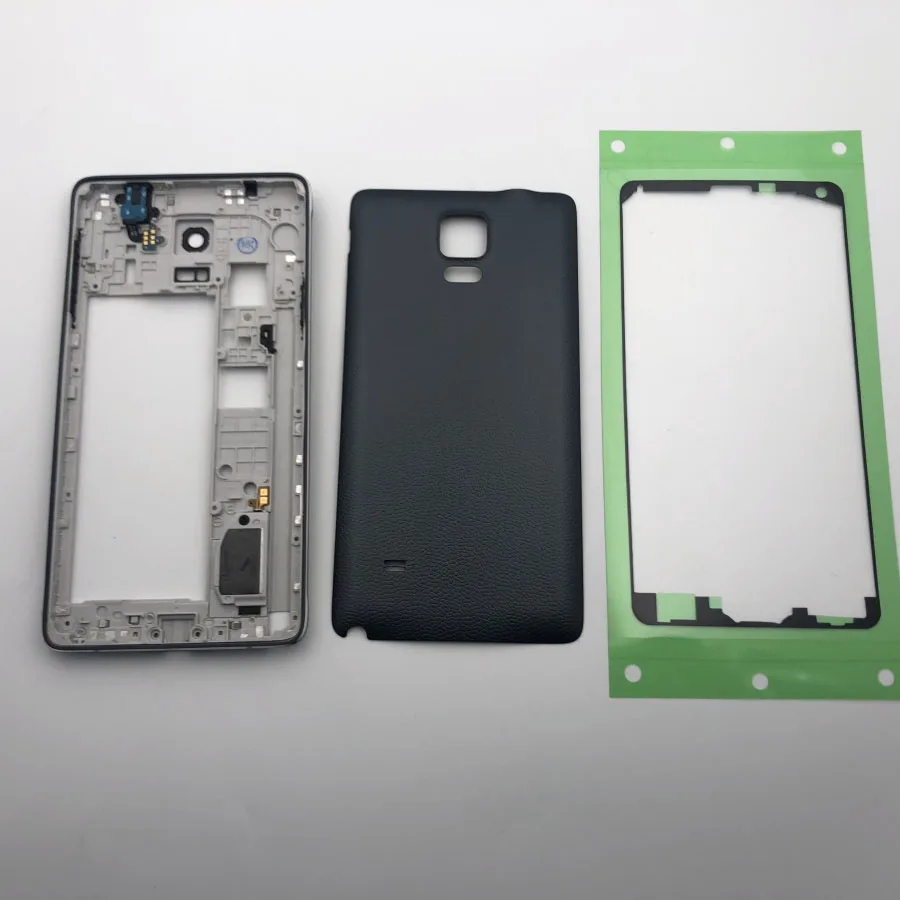 Note4 полный корпус чехол Замена для Samsung Galaxy Note 4 N910 N910F N9100 N910V средняя рамка задняя
