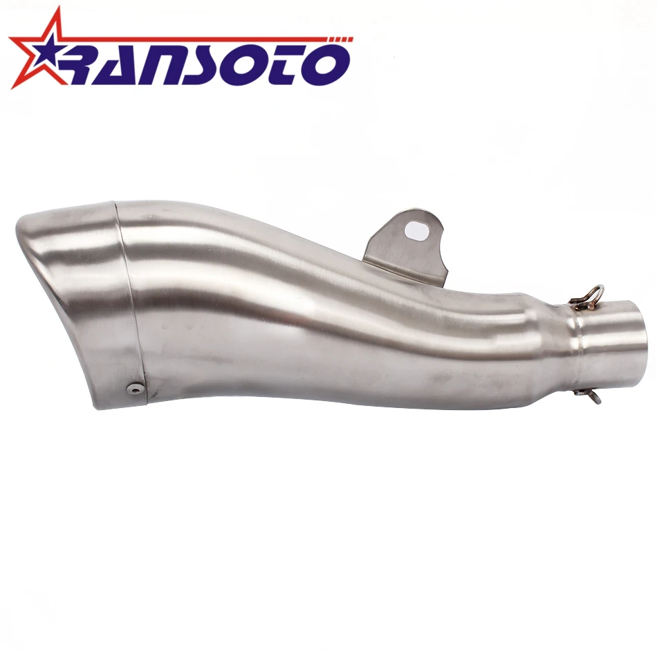 

RANSOTO 51mm Motorcycle Inlet Stainelss Steel GP Motorcycle Exhaust Muffler Slip On With DB Killer