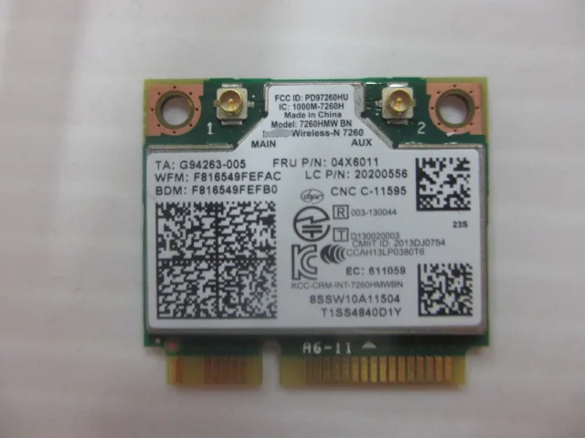 Двухдиапазонный беспроводной-BN 7260 7260BN wifi Plus 4 0 BT Bluetooth адаптер для Thinkpad FRU: 04X6011 7260HMW