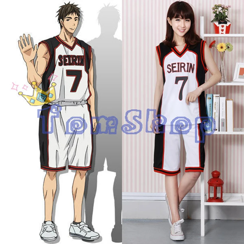 Kuroko no Basuke SEIRIN No. 7 Kiyoshi Teppei Basketball Jersey Cosplay Costume Men's Sports Wear Uniform Free Shipping | Тематическая