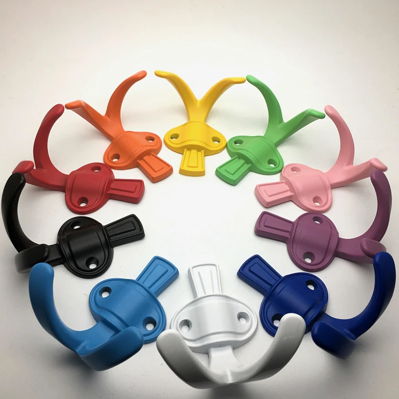 

FAST SHIPPING 80x49MM Colored Zinc Alloy Clothe Hook Clothes Hanger Knobs Drawer Knob for Kids/ Children Cabinets Cupboard Knobs