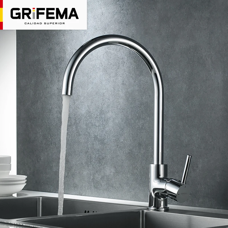 GRIFEMA Kitchen Faucet Spray Paint 4 Color Brass Main Material Single