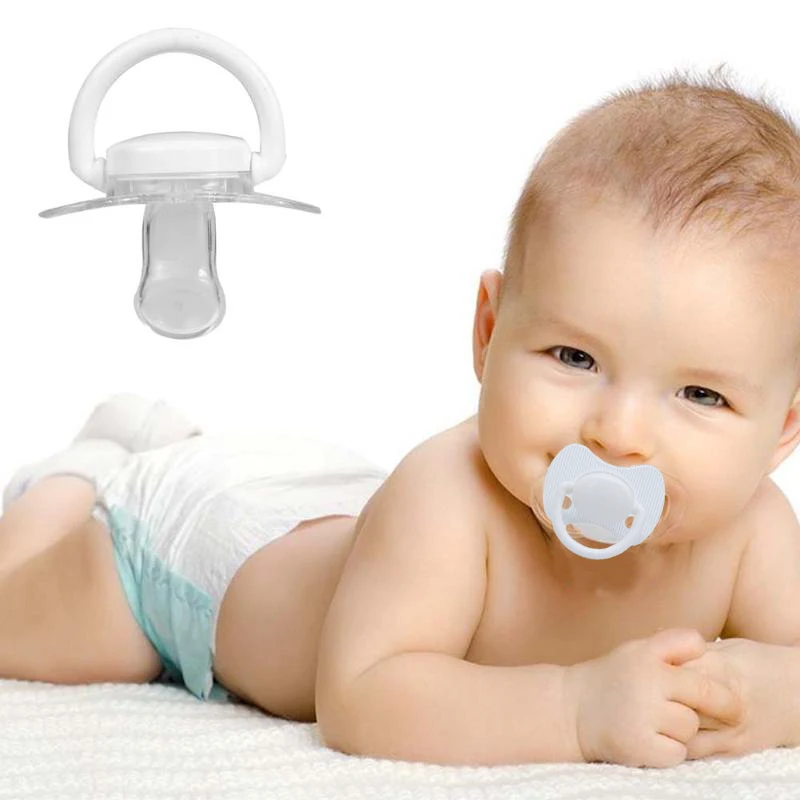 

1 Piece Baby Silicone Pacifier Clear Flat Thumb Baby Nipples BPA Free Nipple Teether Toddler Pacy Orthodontic Soother Teat