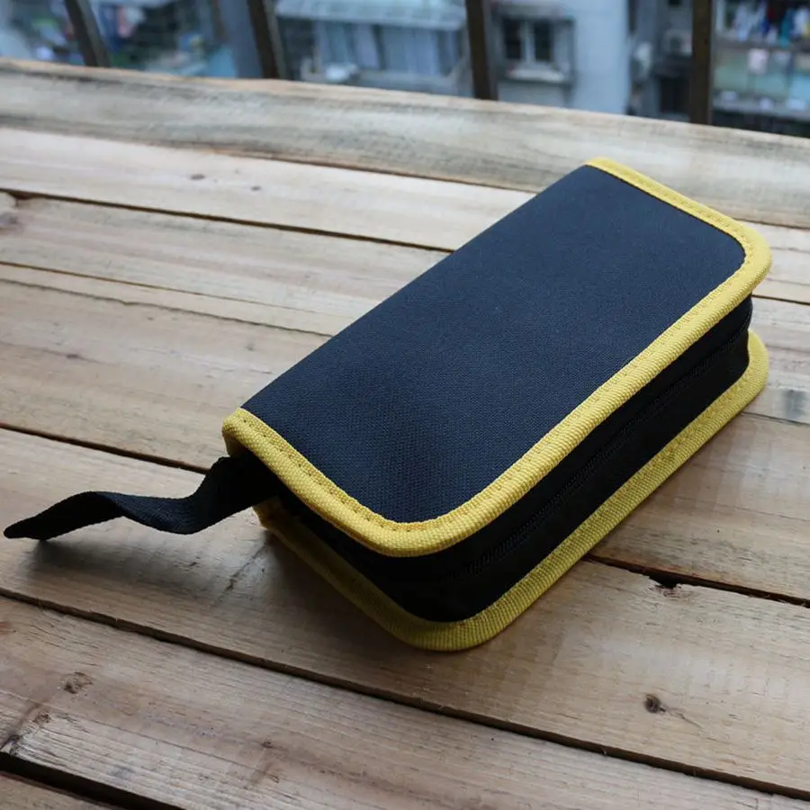 600D Oxford Cloth Multi-function Screwdriver Tool Bag Durable Sturdy Plastic Plate Side Easy Open Multi-function Use Storage Bag