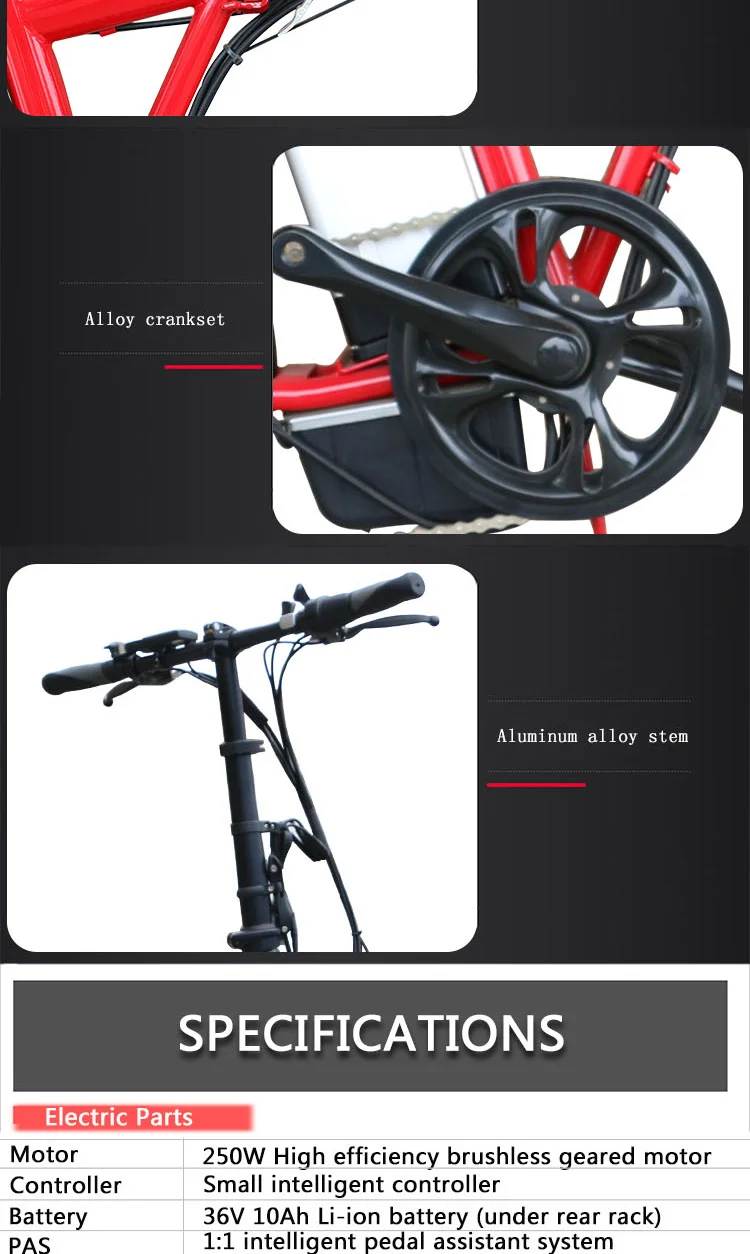 Excellent Electric Folding Bike with 250W Brushless Hub Motor 36V 10Ah Lithium Battery Foldable  Electric Bicycle Ebike Motorcycle Scooter 13 Excellent Electric Folding Bike with 250W Brushless Hub Motor 36V 10Ah Lithium Battery Foldable  Electric Bicycle Ebike Motorcycle Scooter 13