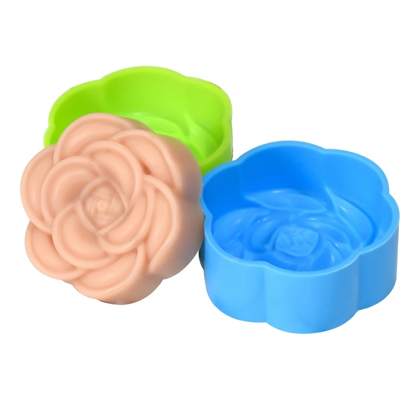 

Rose Flowers Silicone Soap Mold Multifunction Candle Molds Cake Candy Baking Mould DIY Handmade Craft Random Color