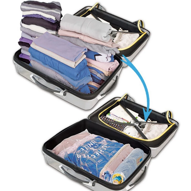 Travel Storage Bag Space Saving Bags Hand Rolling Type Vacuum Compressed Bags Clothing Seal ...