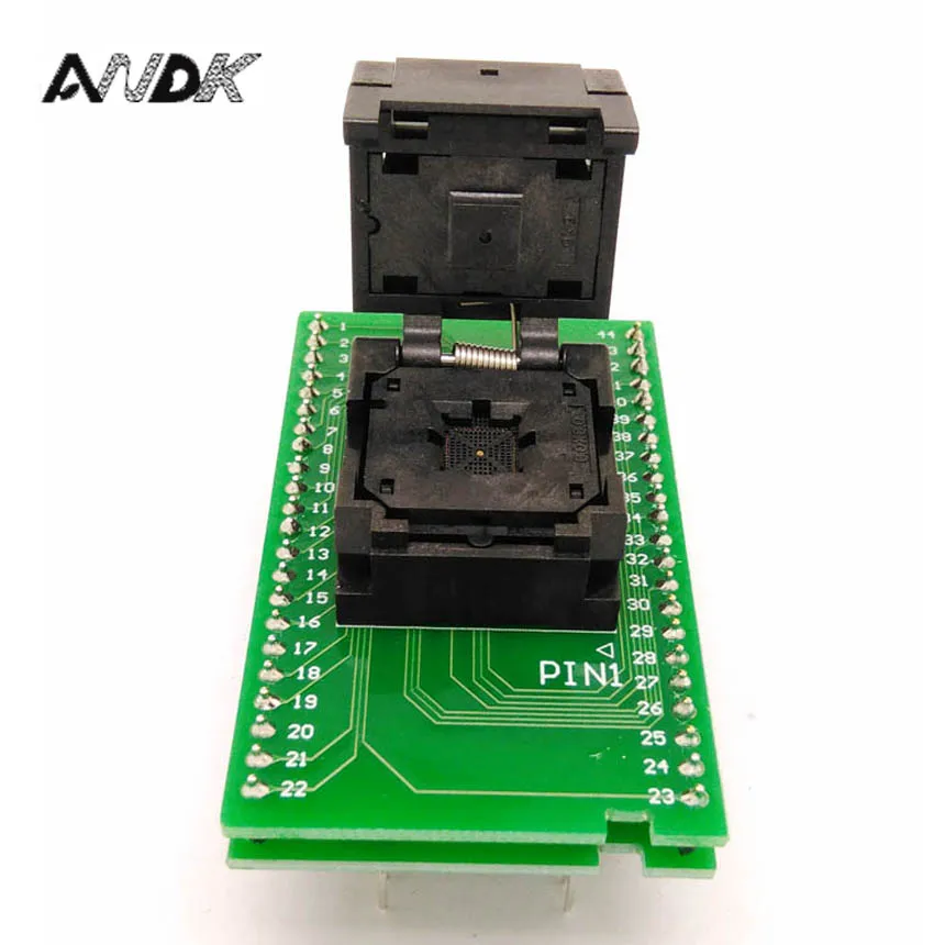 QFN44 MLF44 WLCSP44 to DIP44 Double-Board Programming Socket IC550-0444-010-G Pitch 0.5mm IC Size 7X7mm Adapter SMT Test Socket QFN44 MLF44 WLCSP44 to DIP44 Double-Board Programming Socket IC550-0444-010-G Pitch 0.5mm IC Size 7X7mm Adapter SMT Test Socket