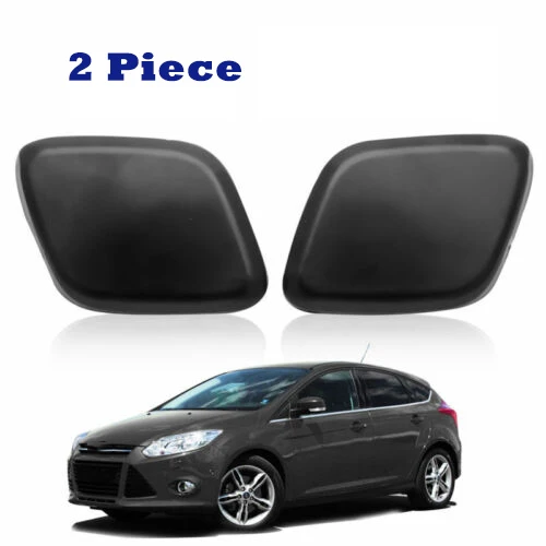 

2X Bumper Headlight Headlamp Washer Jet Cover Cap Fits For Ford Focus 2012-2014