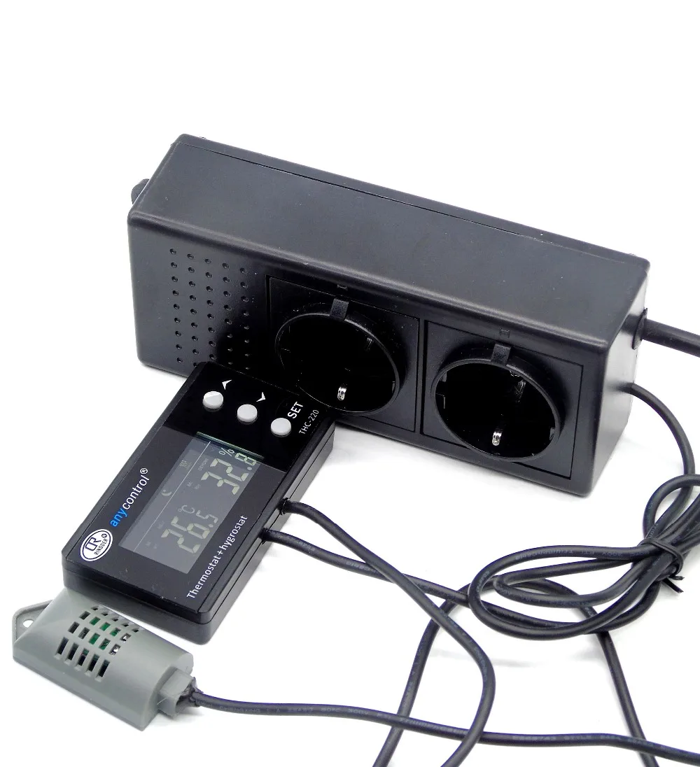 EU PLUG Greenhouse Reptile Terrarium humidity and temperature controller with humi/dehumi heat