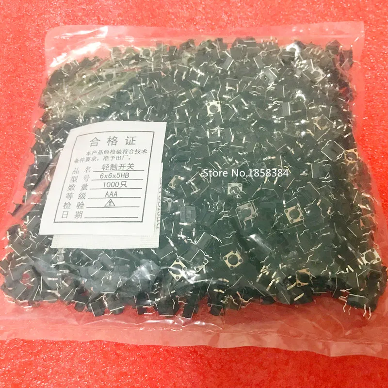 

1000PCS DIP-4Pins 6*6*5 mm Switch Tactile Push Button Switches 6x6x5mm