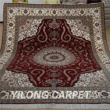 Yilong 8'x10' античный Тебриз ковер красный ручной работы изысканная, Восточная шерсть турецкие ковры(1314