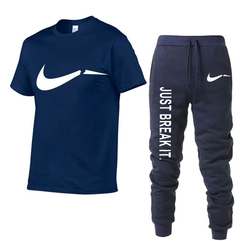

Summer Men's Sets T Shirts+pants men Brand clothing Two piece suit tracksuit Fashion Casual Tshirts Gyms Workout Fitness Sets