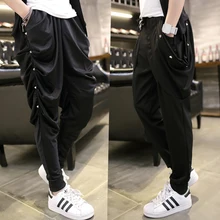 Большой ярдов мужская одежда летние мужские свободные штаны-шаровары личность большой Штаны повседневные длинные штаны хип-хоп обтягивающие штаны S-3XL