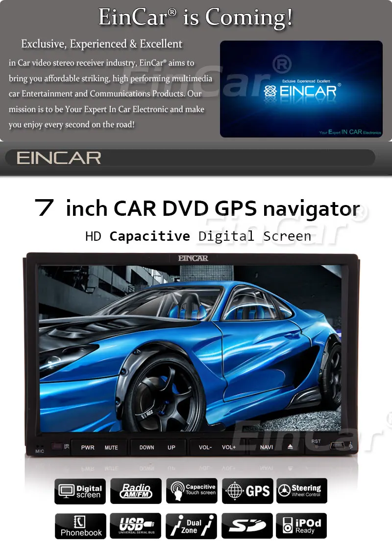 Sale Autoradio win8 3D Car DVD Player CD Video Radio MP3 FM MP5 Stereo 8GB GPS Map EQ System MP4 2 Din Audio Receiver 4