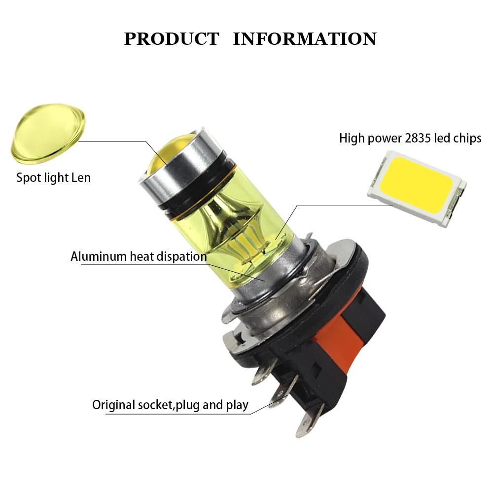 2 шт. H15 Светодиодный автомобильный противотуманный светодиодный светильник 20 светодиодный 2835 100 Вт Canbus DRL Автомобильная ходовая противотуманная фара 12 В Белый Золотой желтый