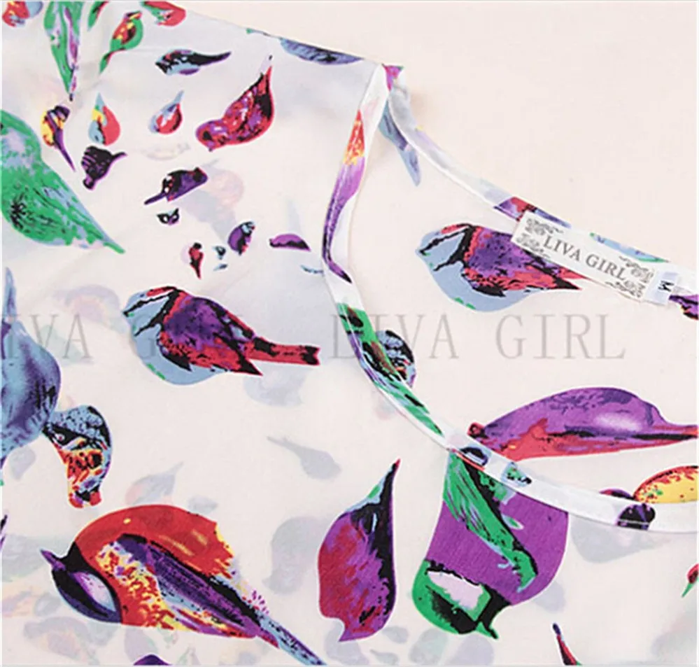 Модная тонкая женская рубашка S-XXL, летняя стильная Свободная шифоновая блузка с красочным принтом, повседневные топы с коротким рукавом, женская блуза в полоску