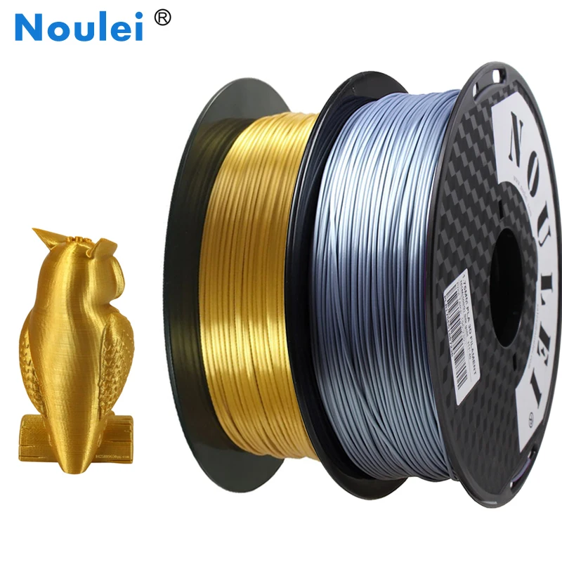 Нить для 3D принтера Noulei Silk Like 1 кг шелковистая пла медная золотистая Серебристая 3