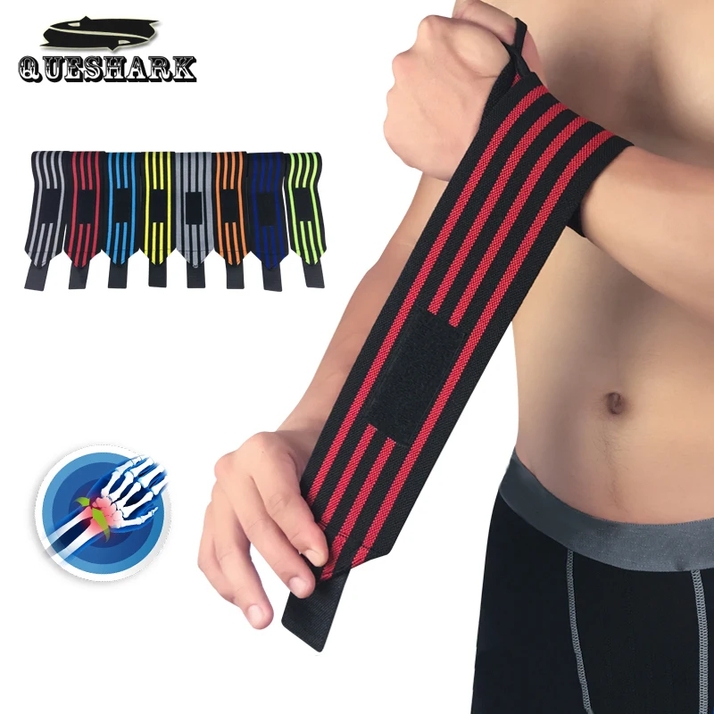 

2Pcs Weight Lifting Wrist Wrap Support Powerlifting Sport Wristband Gym Fitness Dumbbell Barbell Crossfit Hand Bands