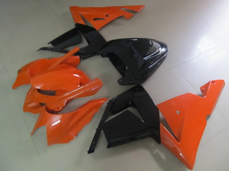 

100% подходит для Kawasaki ZX10R 2004 2005 обтекатель Ninja комплект ZX 10R 04 05 матовый черный оранжевый комплект пластиковых обтекателей SZ17
