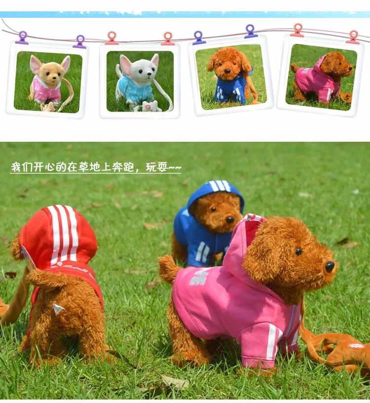 Brinquedos de Pelúcia Eletrônicos para Crianças Trela Elétrica Cachorro Música Máquinas Controle Remoto Cão Brinquedos Presente Natal Livre 21 High Quality Brinquedos e hobbies