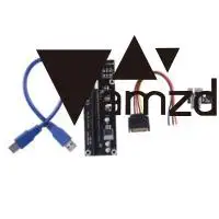 Amzdeal высокая скорость 5 Gbp/S USB 3,0 карта расширения PCI-E 1X до 16X5 черный BTC и т. д. Шахтер материнская плата Riser Card расширенная линия