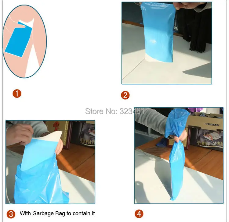 Японский 4 шт портативный дорожный мешок мочи мобильный мини-туалет для экстренных случаев для детей Женский Джем кемпинг автомобиль одноразовый писсуар