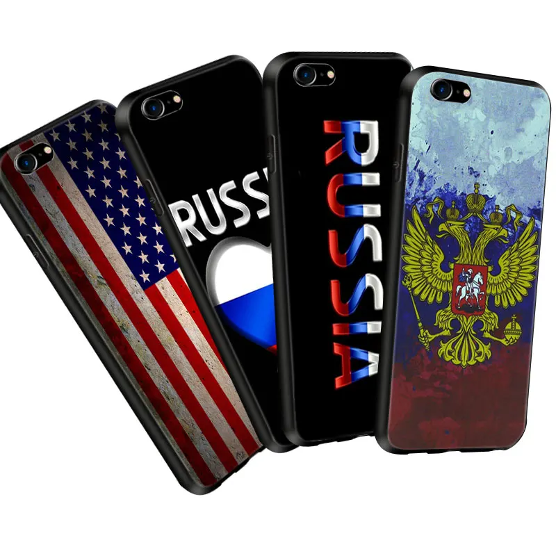 

Phone Case For Samsung S7 edge Cases Russian USSR USA Flag Logo Soft TPU Silicone Case For Samsung Galaxy S7 S8 S9 Cover