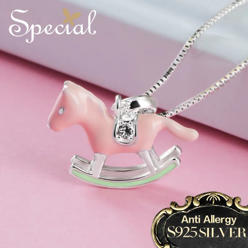 

Special New Fashion 925 Sterling Silver Choker Necklaces & Pendants Enamel Cute Maxi Necklace Jewelry Gifts for Women S1635N