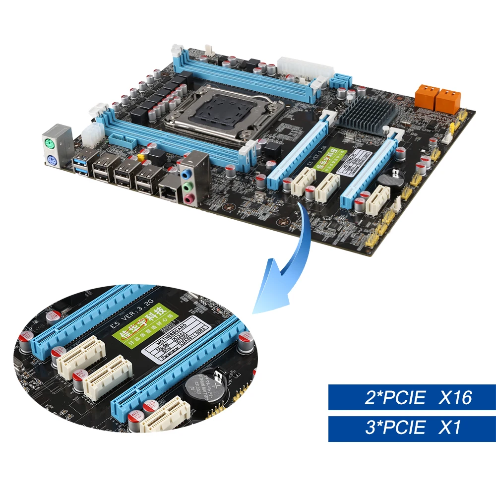 285*220 мм 64 Гб X79 компьютерная материнская плата LGA 2011 Socket материнская плата 4* DDR3 ram материнская плата H61/H67/B75 набор микросхем USB3.0 SATA3.0