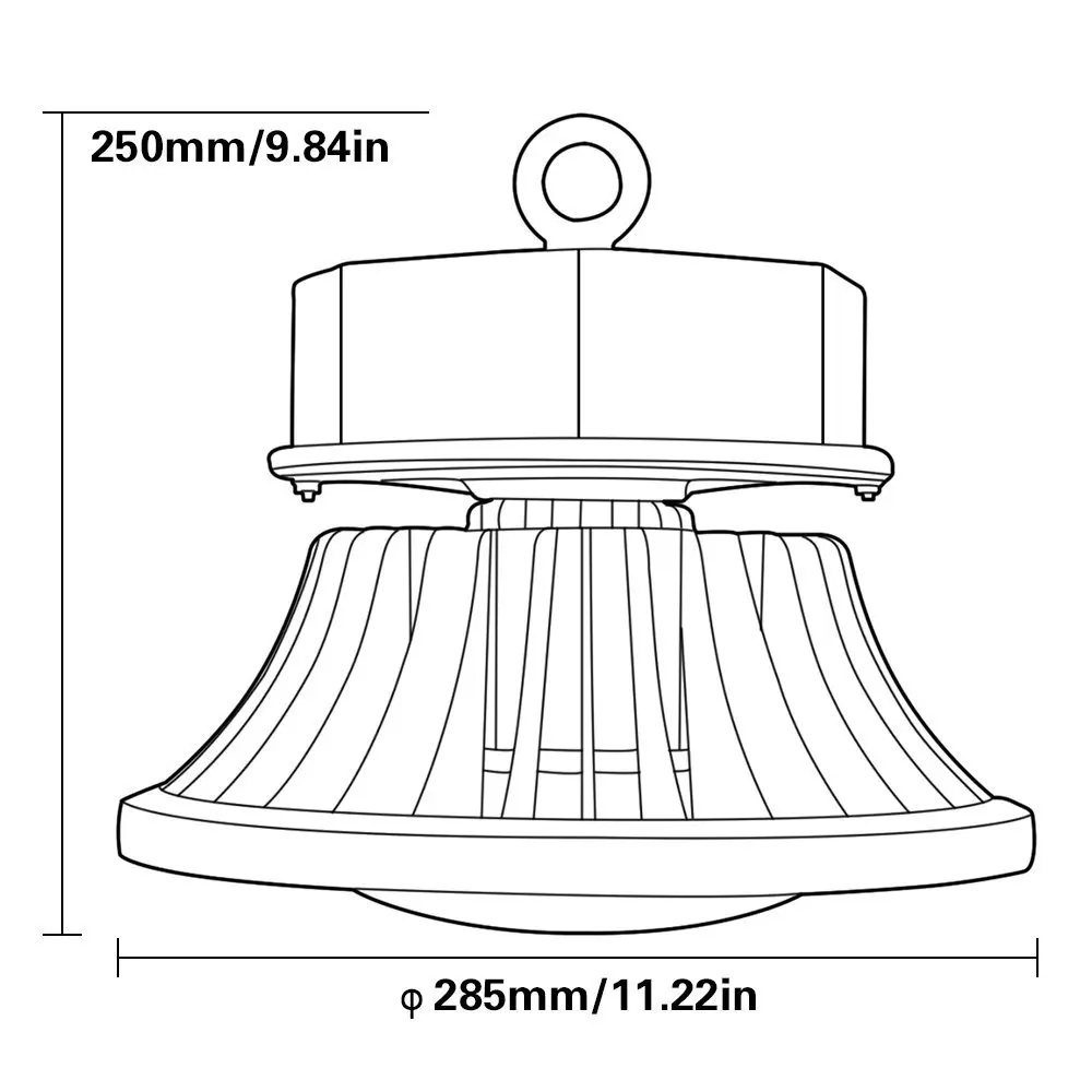 100 Watt LED High Bay UFO Lights-10000lm Warm White High Bay UFO Lights-Smaller and more efficient - Wide Voltage Range Warehouse LED Lights - LED High Bay Lighting - High Bay LED Lights (9)