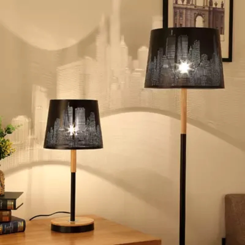 Модные деревянные напольные светильники в скандинавском стиле для спальни, кабинета, гостиной, креативные вертикальные лампы, простые напольные светильники