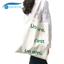 Hylhexyr письмо сумки с принтом Хлопок Холст сумка на плечо продуктовые сумки многоразового использования для покупок Складная Сумочка для женщин дамы