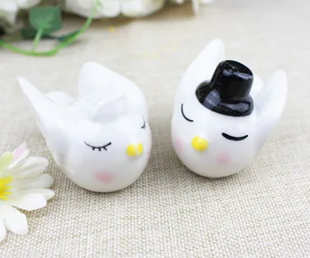 

200pcs= 100 sets / party Bride Groom Angel Love Birds Salt and Pepper Wedding Greetings and Gits for Guest 2018