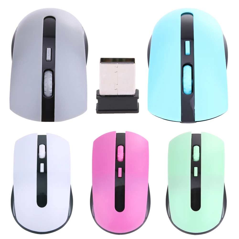 2.4G USB Wireless Optical Mouse 400 1600DPI Conversion Cordless Mice
