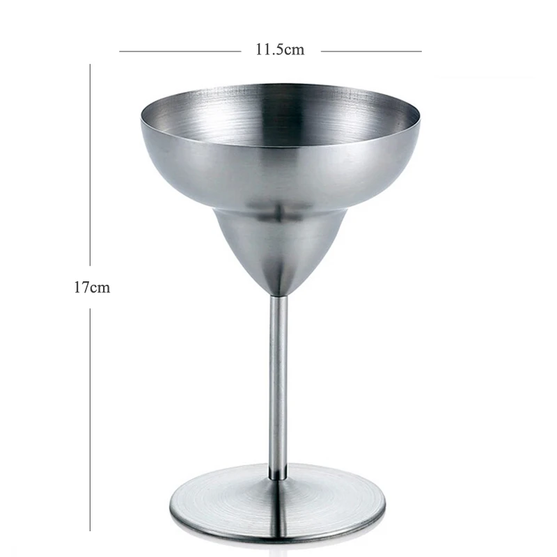 Stainless Steel Wine Goblet Metal Margarita Glasses Martini Cocktail Goblets Restaurant Home Wine Cups Bar Supplies Barware (5)
