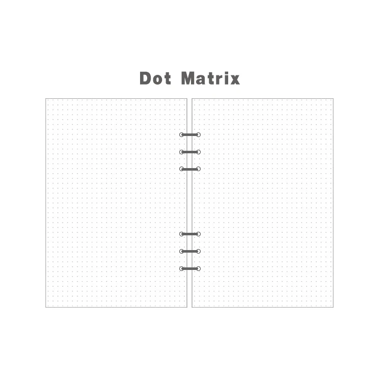 A5, A6, A7 блокнот с отрывным листом, бумага, внутренняя заправка страниц, спиральный планировщик, молочный Еженедельный Ежемесячный план, muji стиль, чтобы сделать точечную сетку пустой - Цвет: A