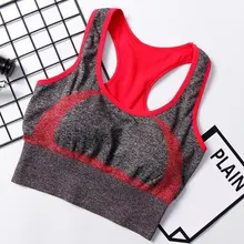 Спортивный бюстгальтер Женские дышащие быстросохнущие ударопрочный пуш-ап удобные бюстгалтеры без проволоки для фитнеса бега зала жилет