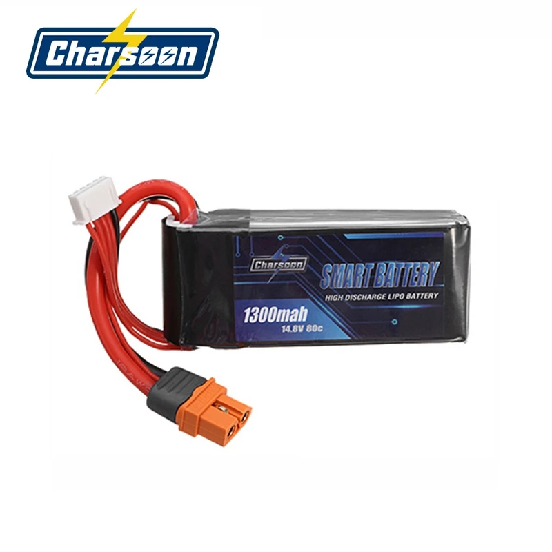 

In Stock! Charsoon BattGo 14.8V 1300mah 80C 4S Smart Lipo Battery XT60i Plug For ISDT Linker BG-8S T8 Charger VS for Infinity