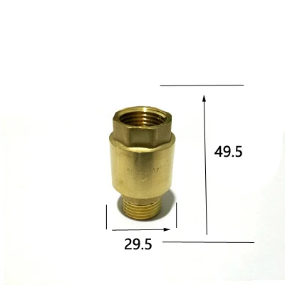 

1/2" BSP Male x 1/2" BSP Female Thread Brass Straight Check Valve One Way Non-return Valve For Water Oil Gas