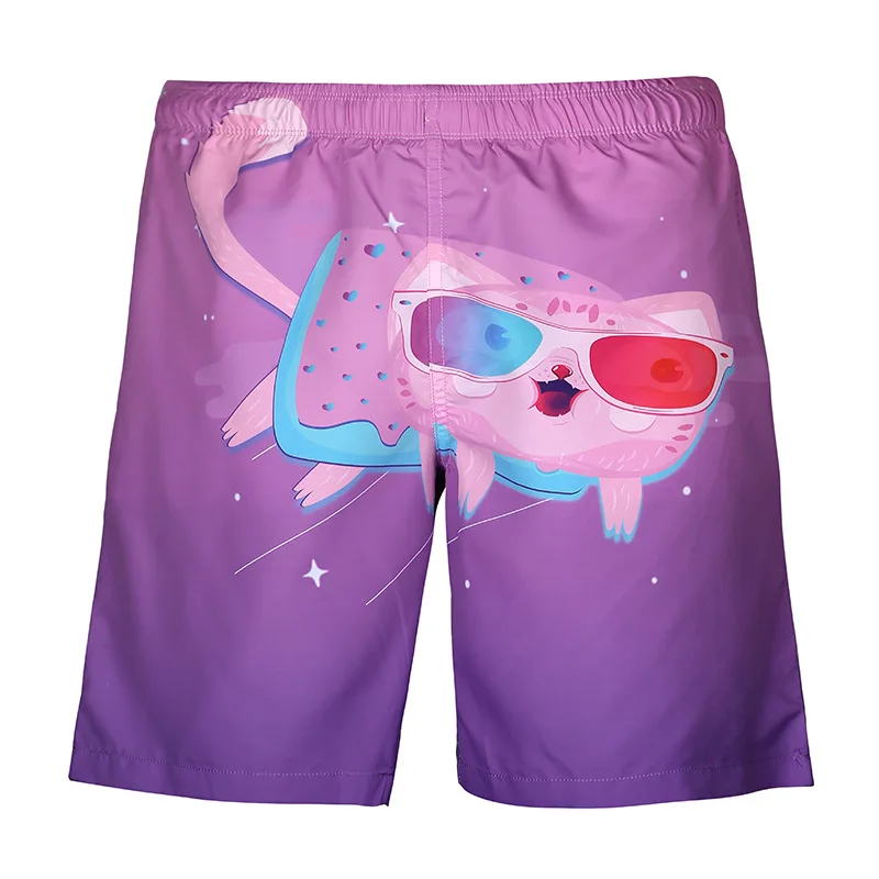 Seller Summer Men's Board Shorts Quick Dry Mens Swim Shorts Surf Swimwear Beach Short Male Athletic Running Gym Pants With Mesh Liner