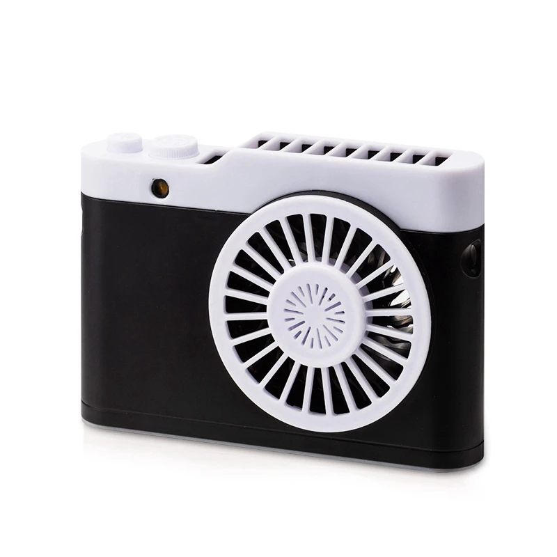 

Portable Mini Usb Charging Camera Fan Hanging Neck Small Fan With Flashlight Function Small Fan Desktop Fan Black