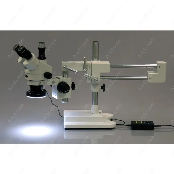 Тринокулярный стереомикроскоп AmScope поставки 7X 45X с переменной 144 светодиодный