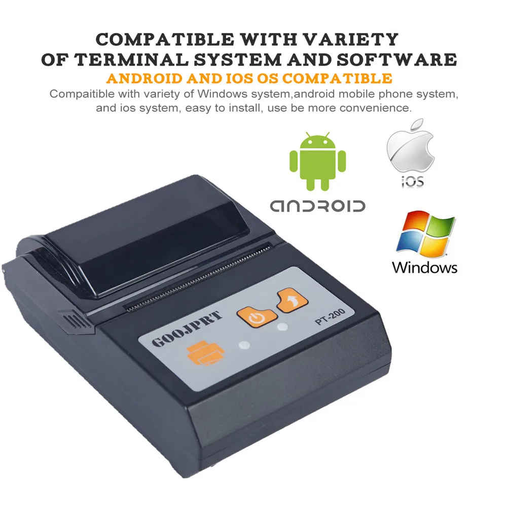 Portable 58mm Thermal Bluetooth Printer Bluetooth Receipt Printer