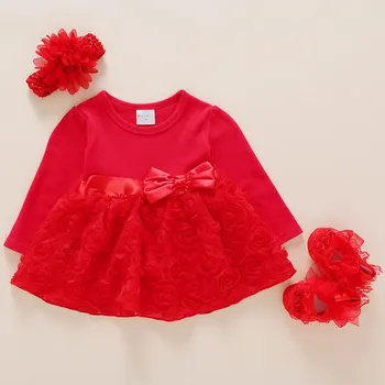 

New Born Baby Girls Infant Dress & Clothes Lace 1 year old birthday girl dress Christening Dress Baby Girl Dresses 3 6 9 Months